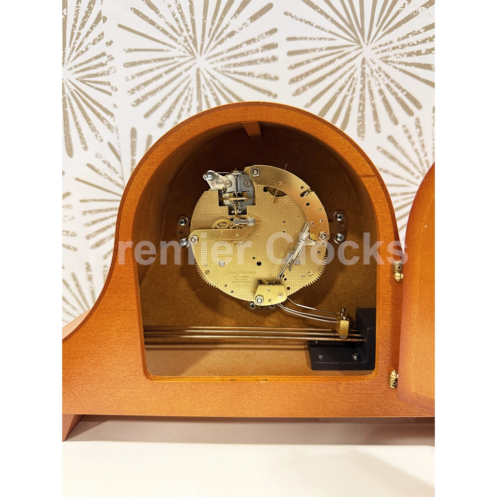 Hermle Carole Mechanical Mantel Clock in Light Cherry - Premier Clocks