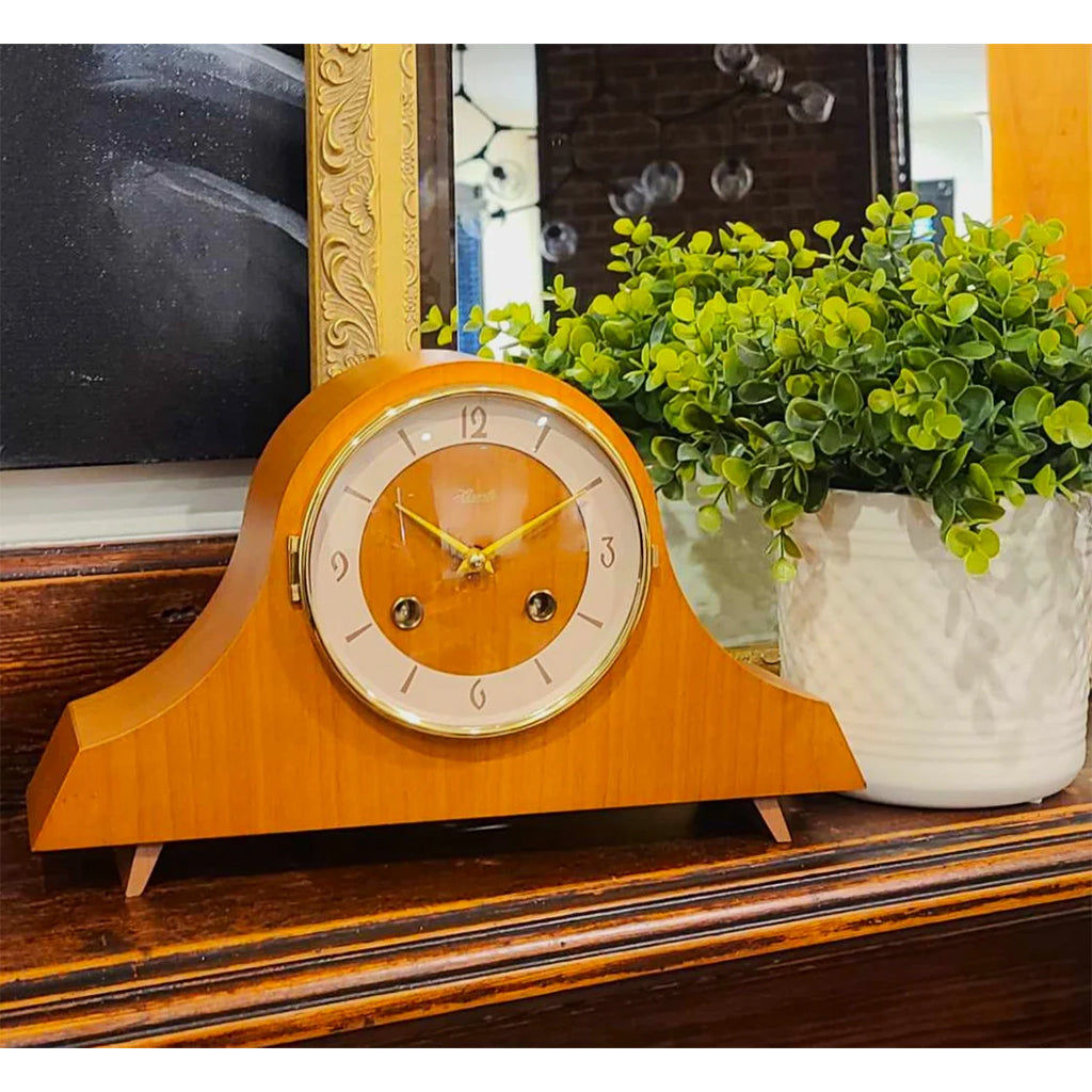Hermle Carole Mechanical Mantel Clock in Light Cherry | Premier Clocks