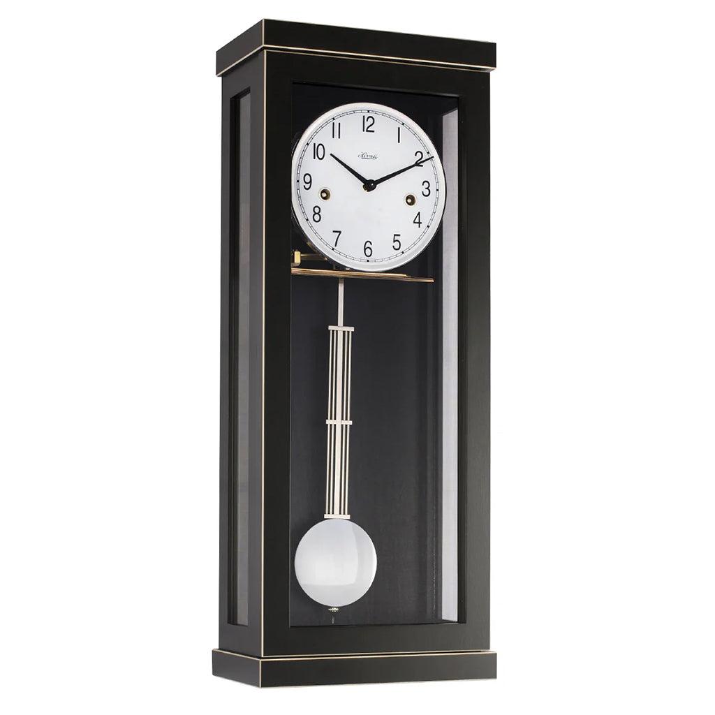 Hermle Carrington Wall Clock in Black - Premier Clocks