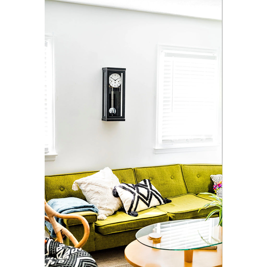 Hermle Carrington Wall Clock in Black with Westminster Chimes Hermle Carrington Wall Clock in Black with Westminster Chimes