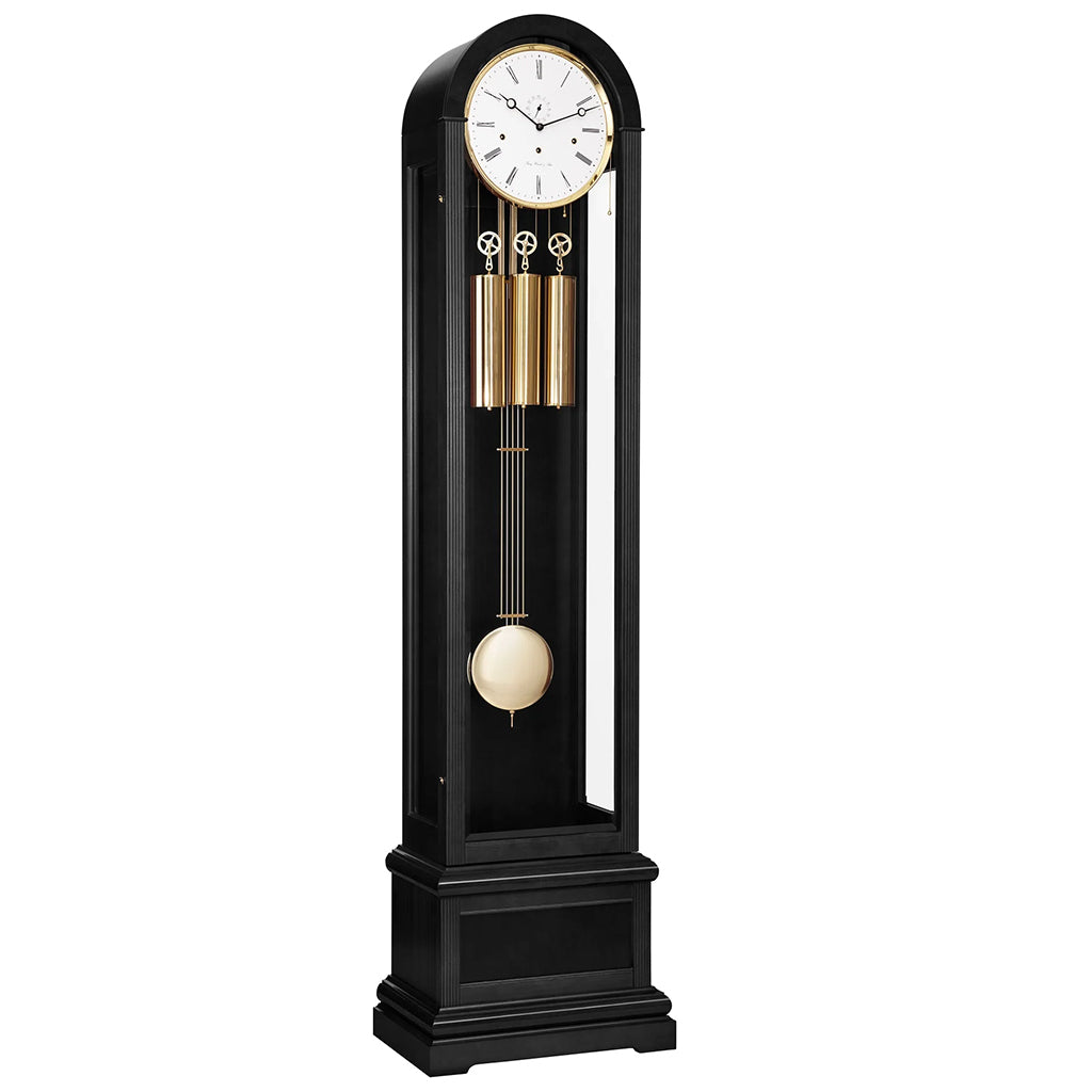 Hermle Charlotte Grandfather Clock in Black - Premier Clocks
