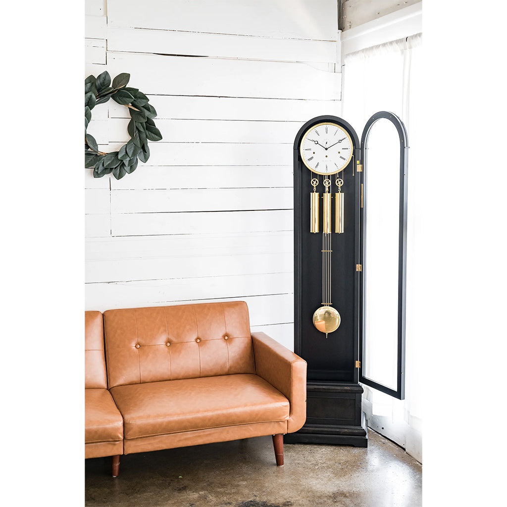 Hermle Charlotte Grandfather Clock in Black - Premier Clocks