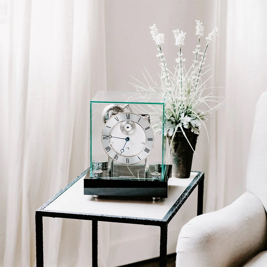 Hermle Chigwell Mantel Clock in Black in interior decor - Premier Clocks