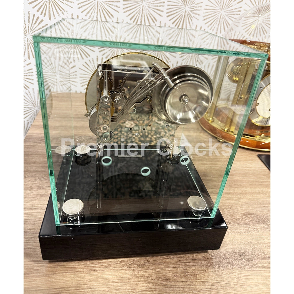 Hermle Chigwell Mantel Clock in Black real photo f the back - Premier Clocks