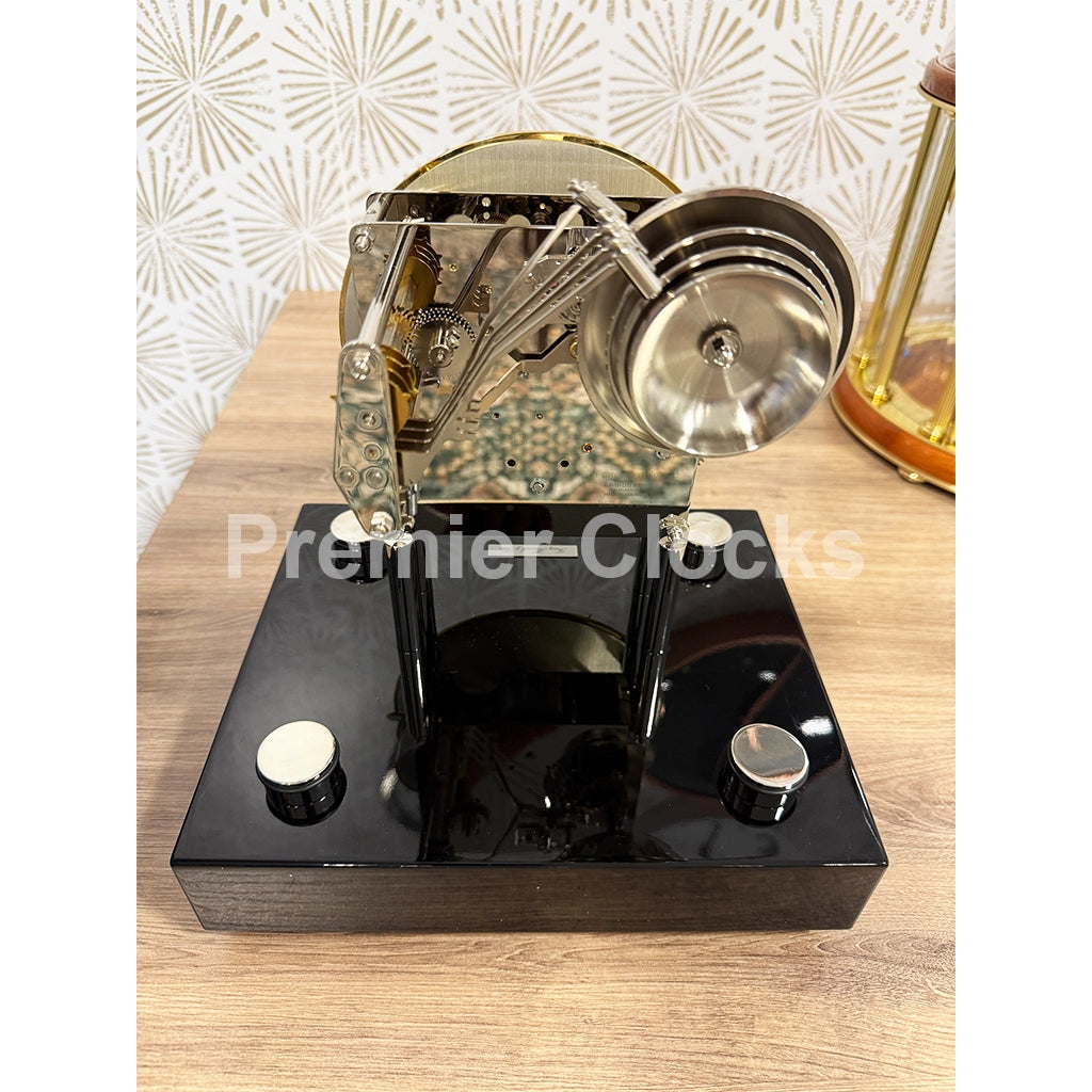 Hermle Chigwell Mantel Clock in Black real photo of the back without case - Premier Clocks