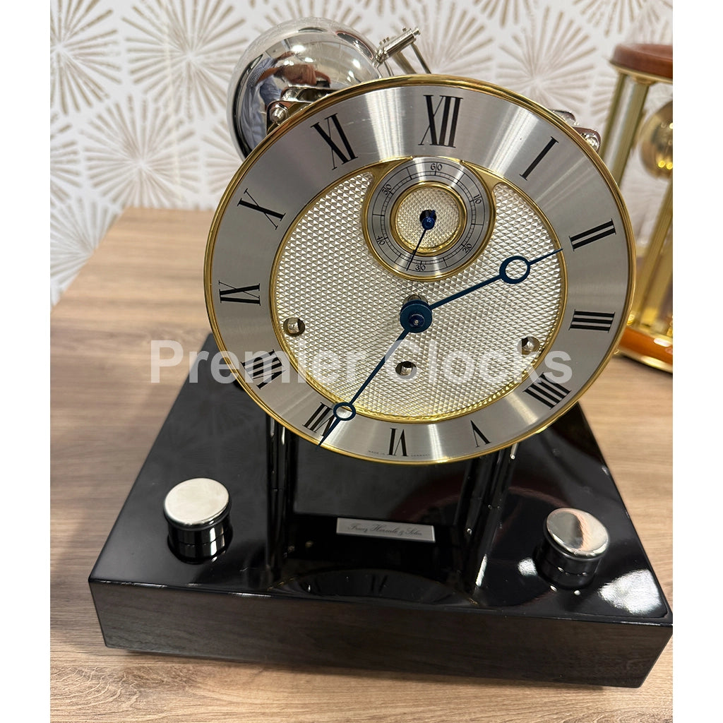 Hermle Chigwell Mantel Clock in Black real photo of the dial - Premier Clocks