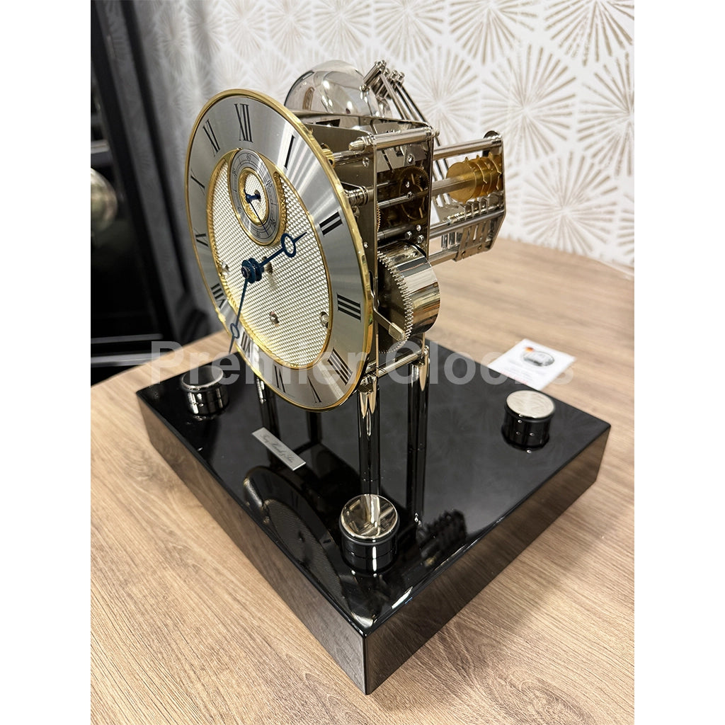 Hermle Chigwell Mantel Clock in Black real photo of the side without case - Premier Clocks