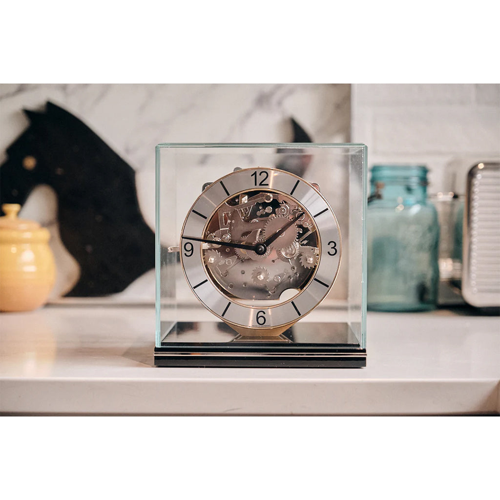 Hermle Clarke Mantel Clock in Black in interior decor - Premier Clocks