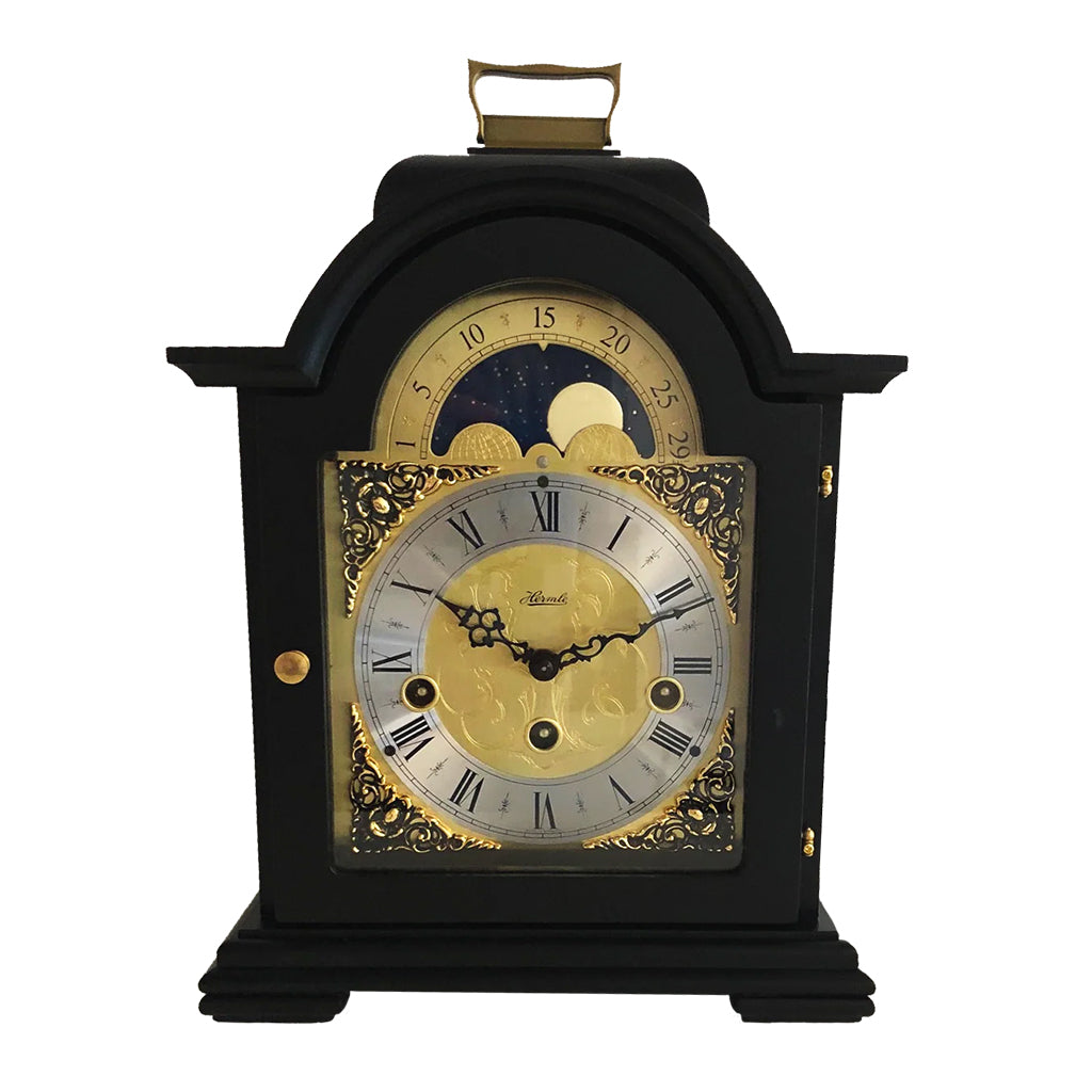 Hermle Debden Mantel Clock in Black - Premier Clocks