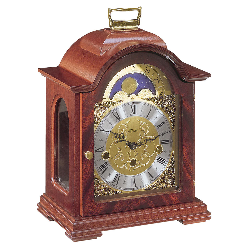 Hermle Debden Mantel Clock in Mahogany - Premier Clocks