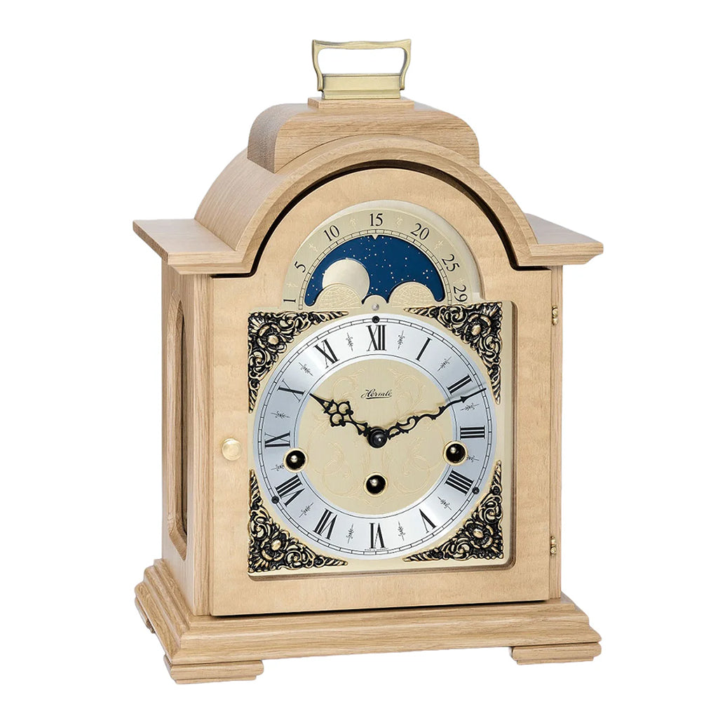 Hermle Debden Mantel Clock in Oak - Premier Clocks
