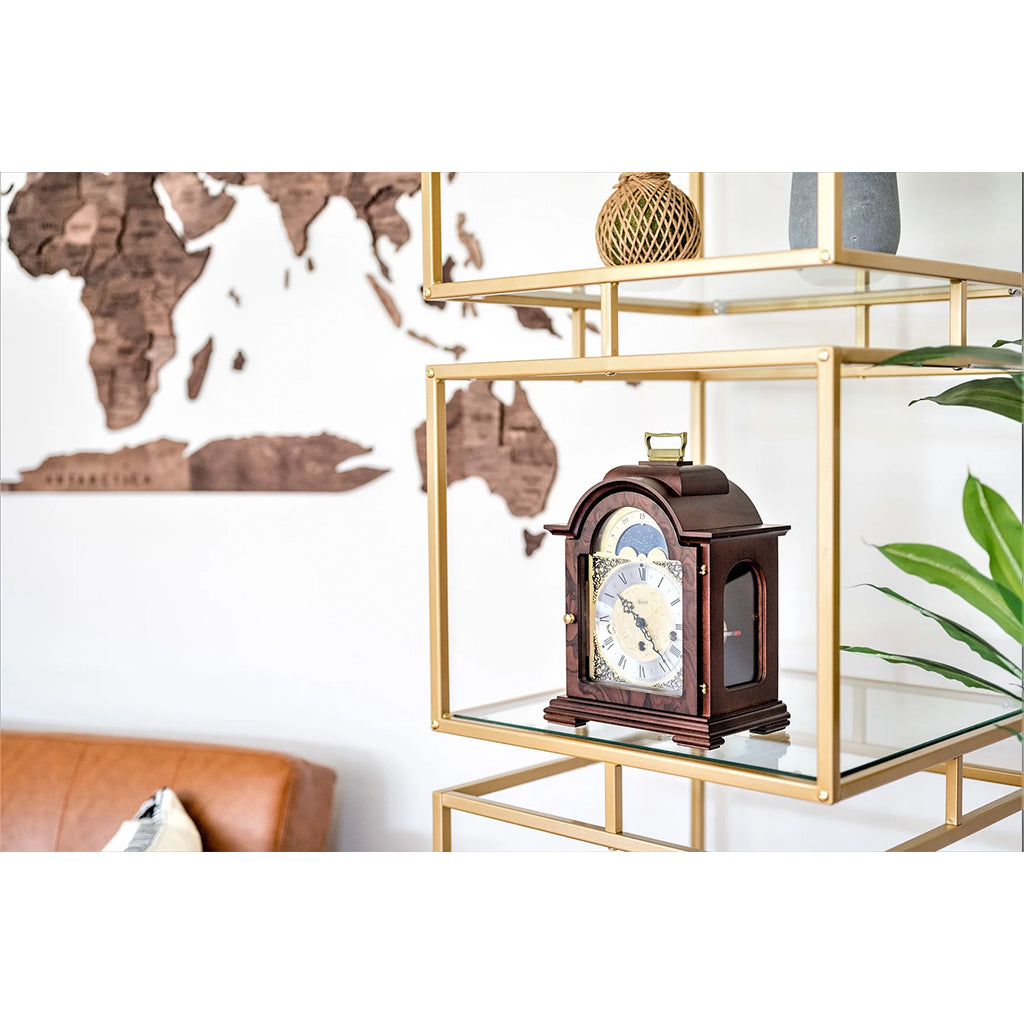 Hermle Debden Mantel Clock in Walnut in interior design - Premier Clocks
