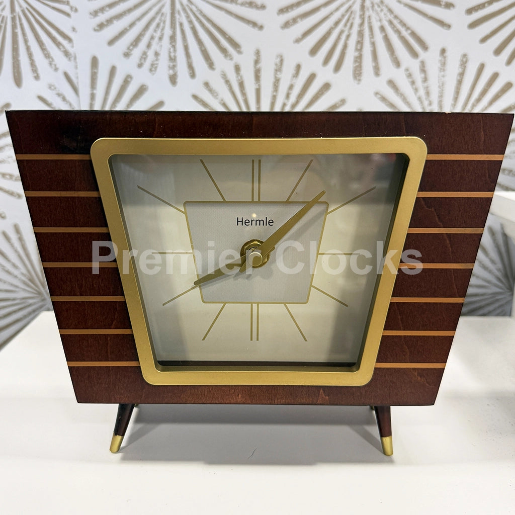 Hermle Finn Table Clock real photo of the front - Premier Clocks