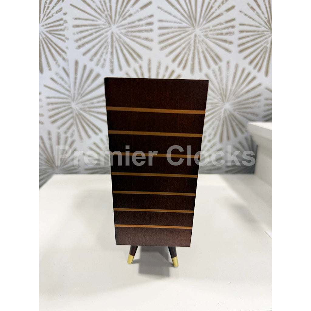 Hermle Finn Table Clock real photo of the side - Premier Clocks