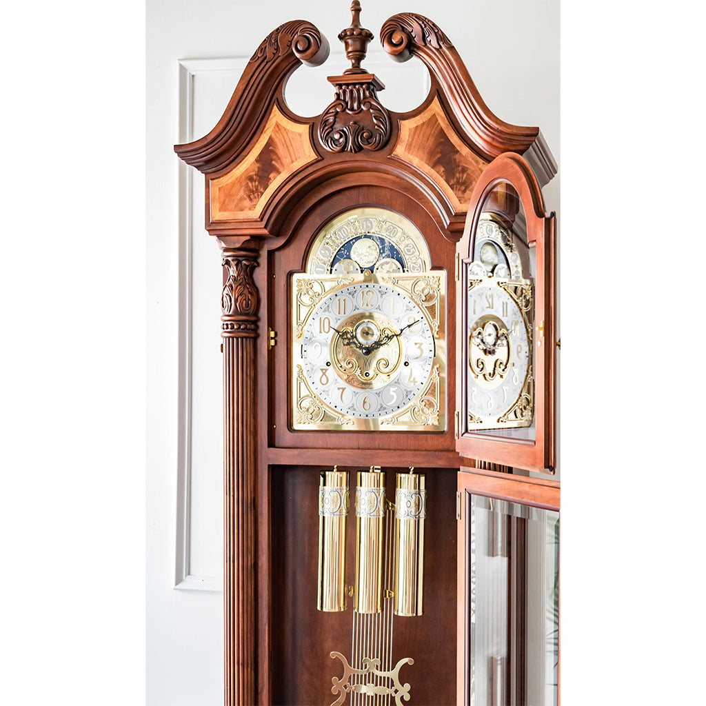 Hermle Foreman Grandfather Clock in Cherry
