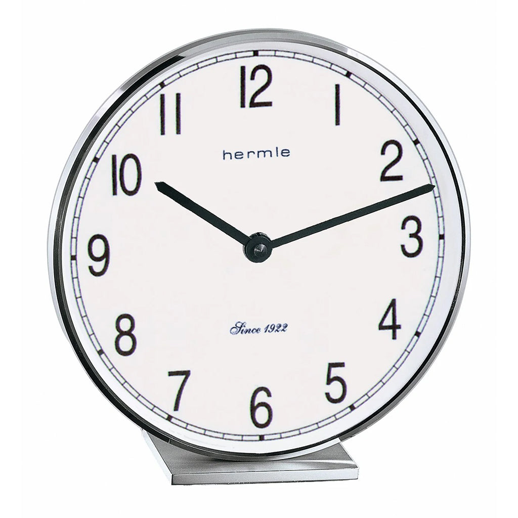 Hermle Fremont Mantel Clock in Nickel - Premier Clocks