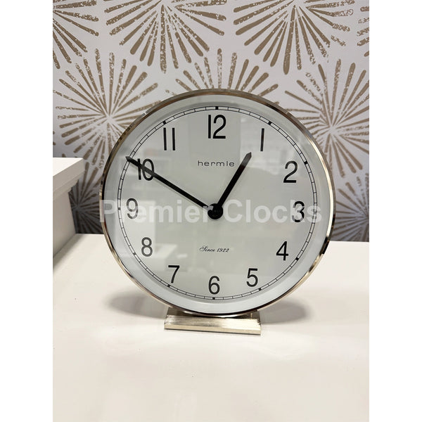 Hermle Fremont Mantel Clock in Nickel | Premier Clocks