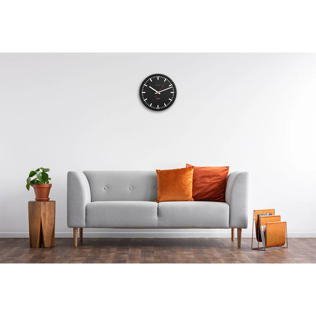 Hermle Grand Central Wall Clock in Black - Premier Clocks