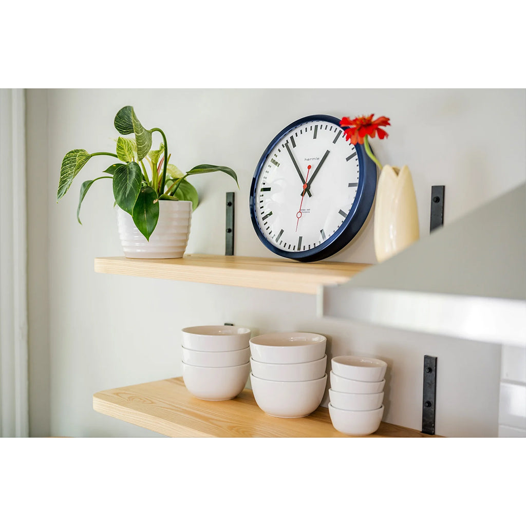 Hermle Grand Central Wall Clock in Blue - Premier Clocks