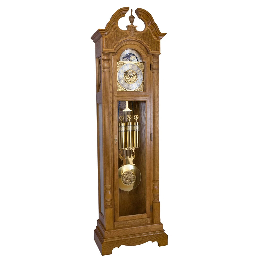 Hermle H. Clay Earles (Blakely) Grandfather Clock in Dark Oak - Premier Clocks