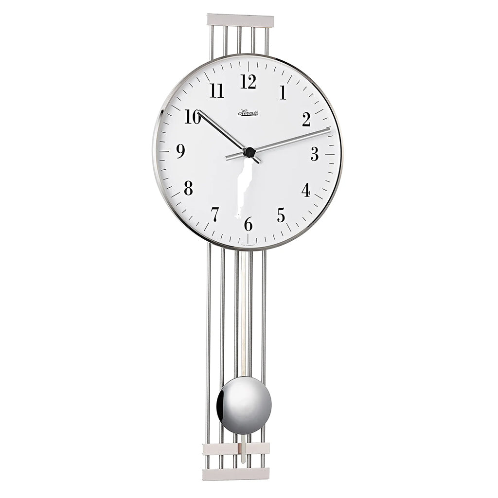 Hermle Highbury Wall Clock in Silver - Premier Clocks
