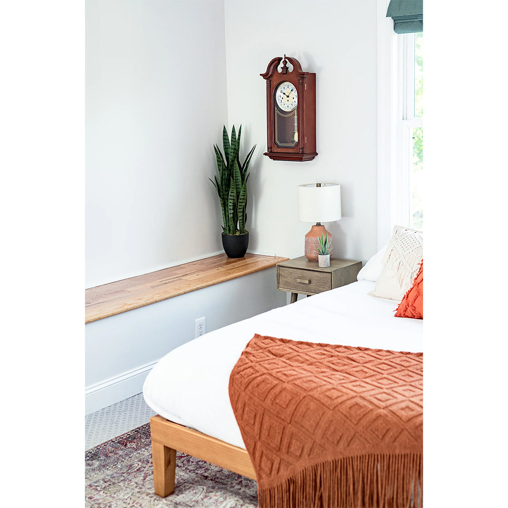 Hermle Hopewell Wall Clock in Cherry in interior decor - Premier Clocks