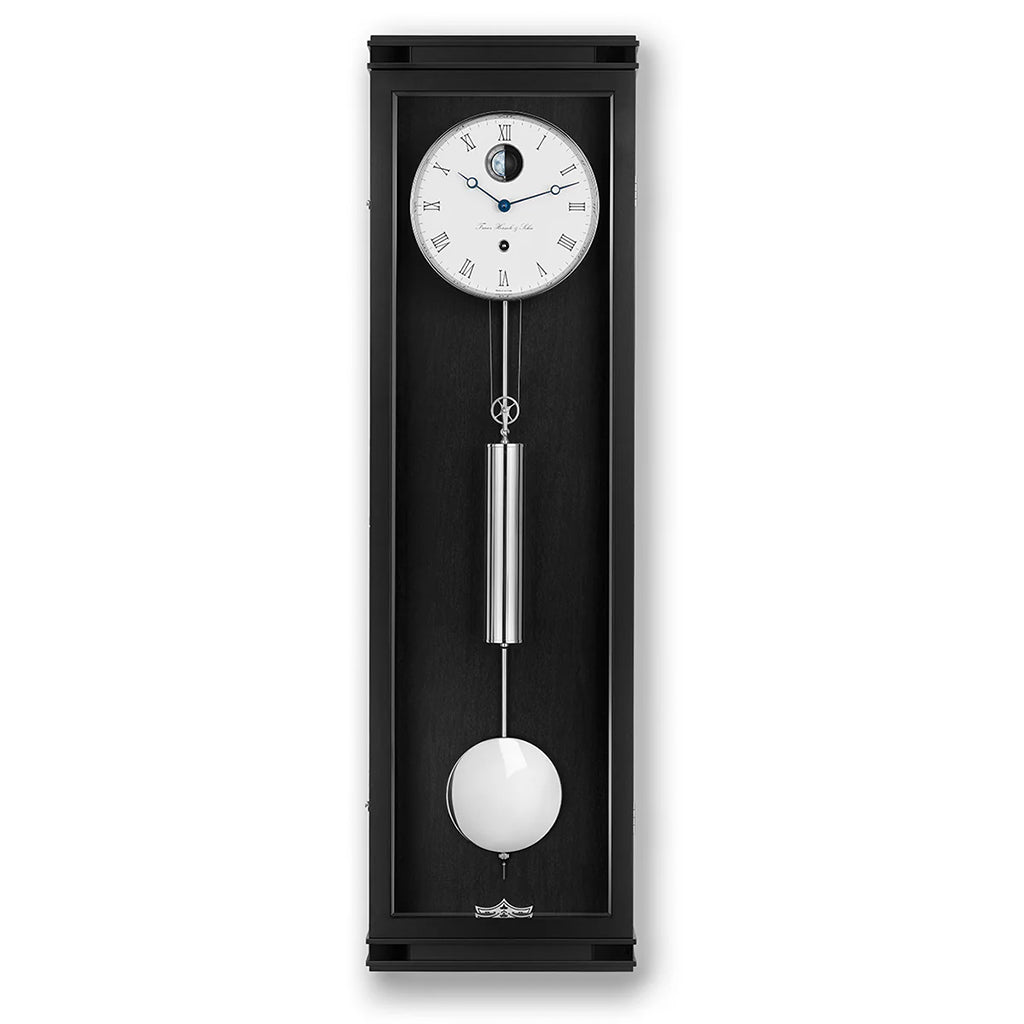 Hermle Hudson Wall Clock in Black/White - Premier Clocks