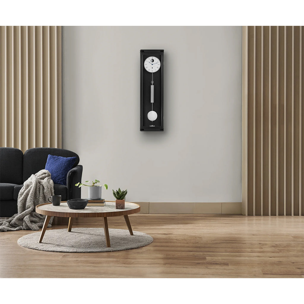 Hermle Hudson Wall Clock in Black/White in interior decor - Premier Clocks