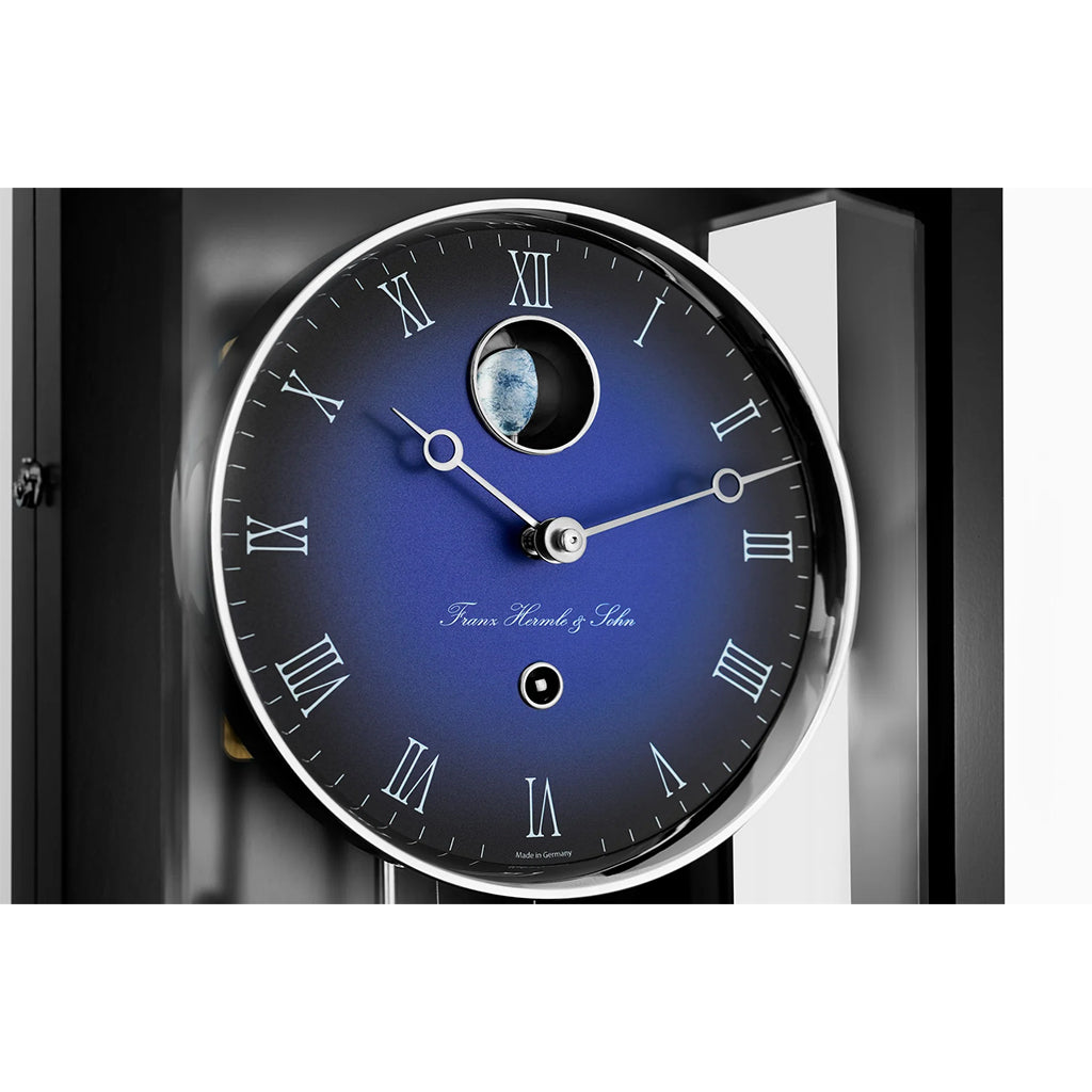 Hermle Hudson Wall Clock in Black/Blue dial - Premier Clocks