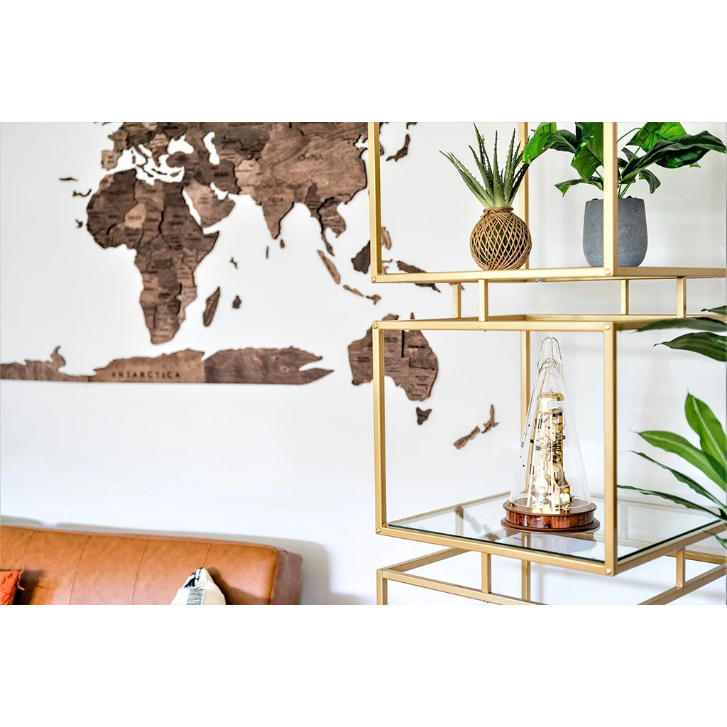 Hermle Leyton Mantel Clock in Light Cherry in interior decor - Premier Clocks