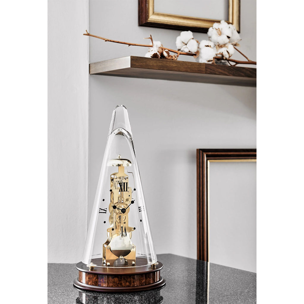 Hermle Leyton Mantel Clock in Mahogany in interior decor - Premier Clocks