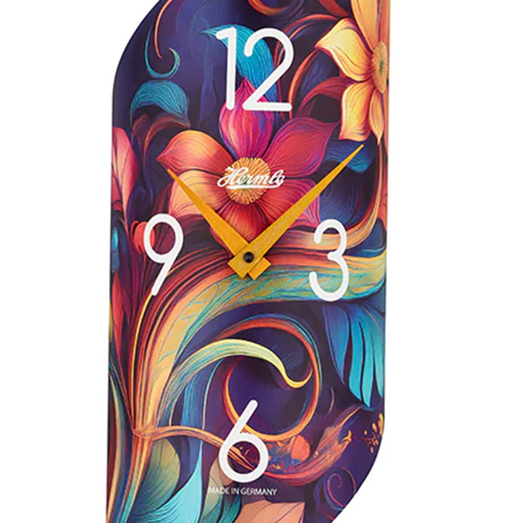 Hermle Lorna Wall Clock in Gold Floral dial - Premier Clocks