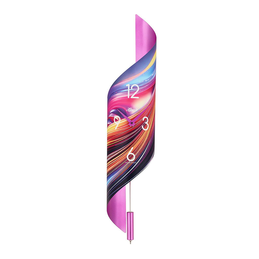 Hermle Lorna Wall Clock in Pink Swirl - Premier Clocks