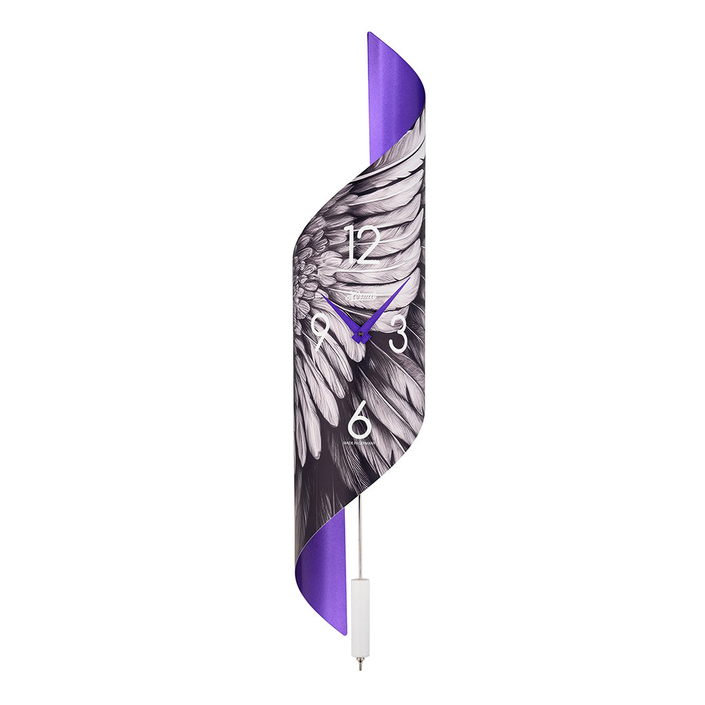 Hermle Lorna Wall Clock in Purple Wings - Premier Clocks