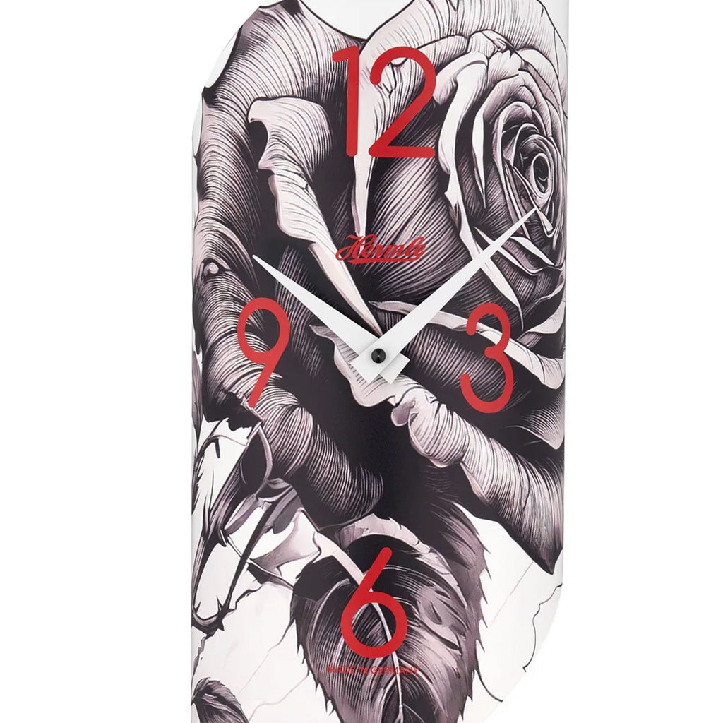 Hermle Lorna Wall Clock in Red Floral - Premier Clocks