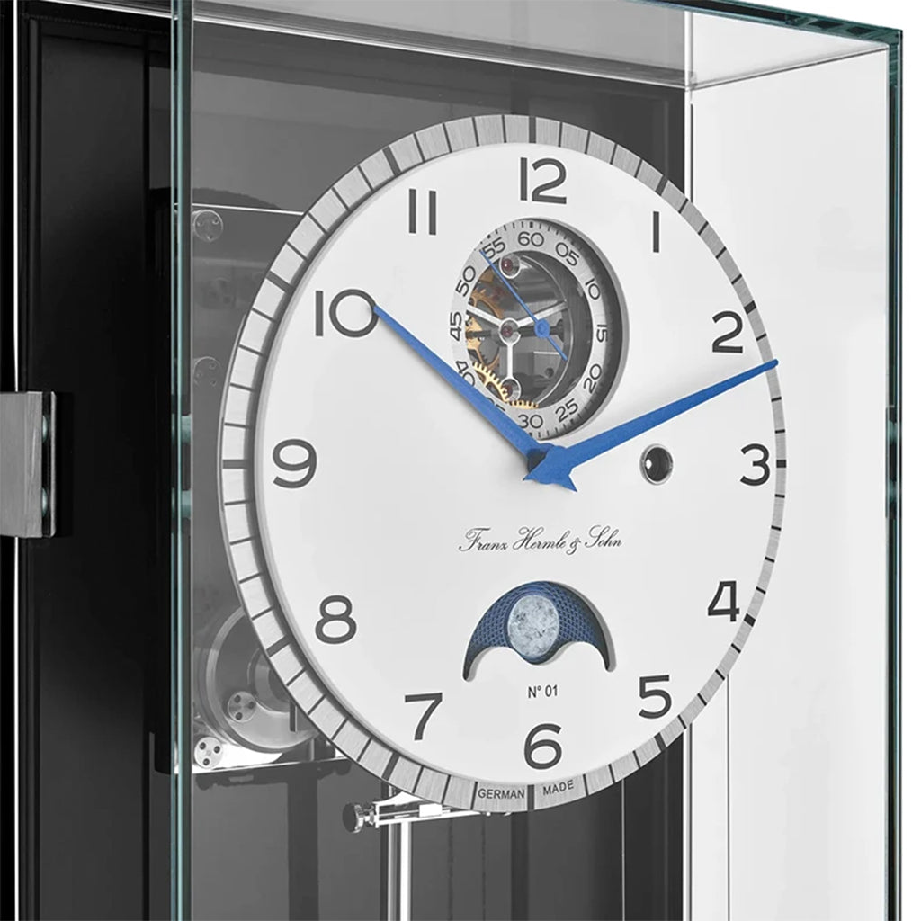 Hermle Masterpiece Wall Clock in Black/White (Limited Edition) dial details - Premier Clocks
