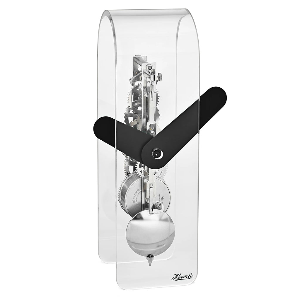 Hermle Miles Table Clock in Black/Silver - Premier Clocks