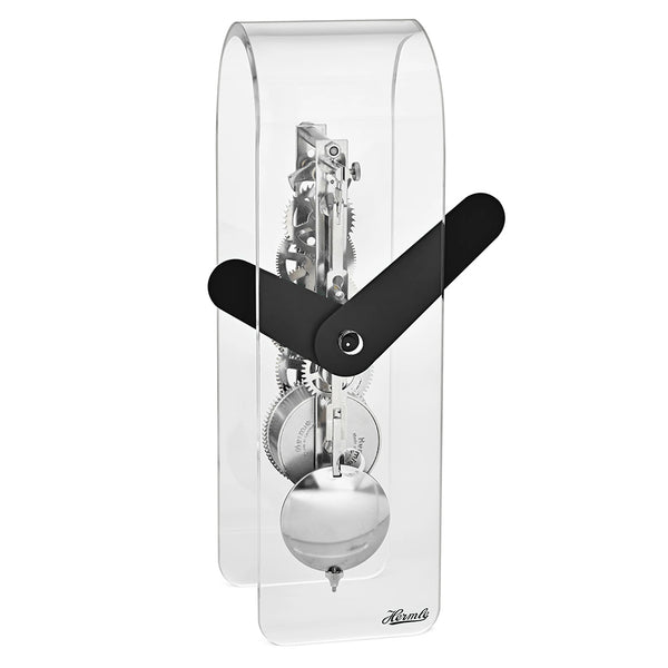 Hermle Miles Table Clock in Black/Silver | Premier Clocks