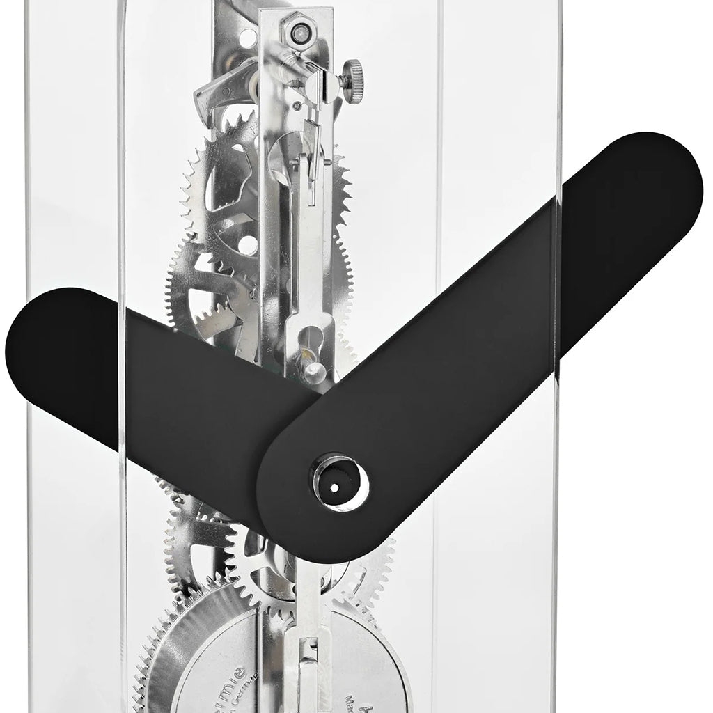 Hermle Miles Table Clock in Black/Silver dial - Premier Clocks