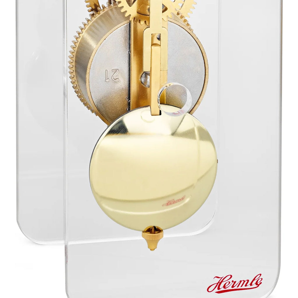 Hermle Miles Table Clock in Red/Brass - Premier Clocks