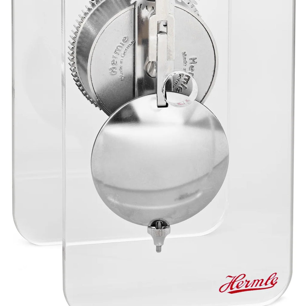 Hermle Miles Table Clock in Red/Silver in pendulum - Premier Clocks