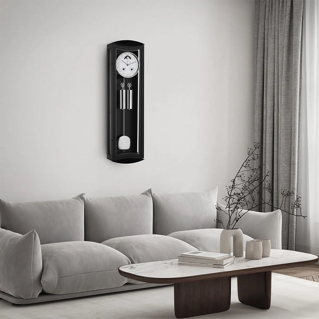 Hermle Mornington II Wall Clock in Black/White in interior design - Premier Clocks