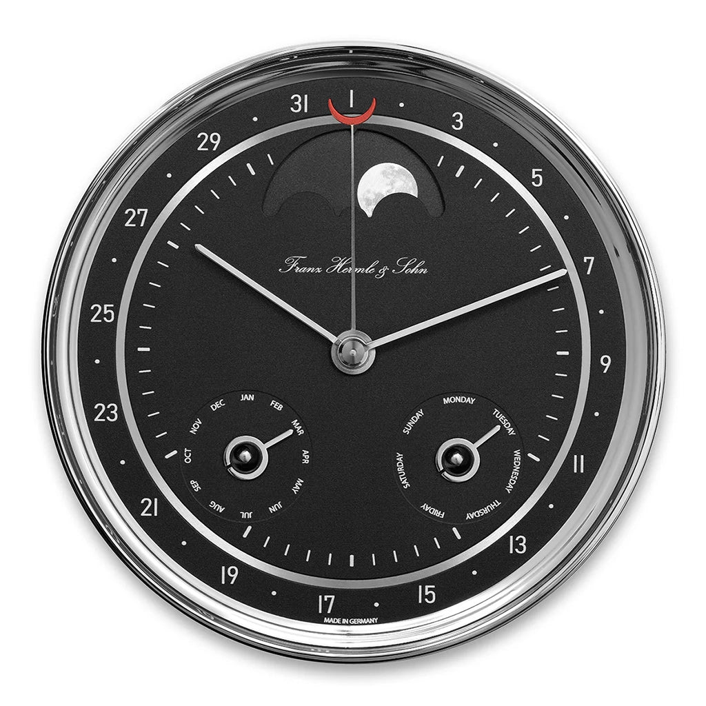 Hermle Mornington II Wall Clock in Black - Premier Clocks