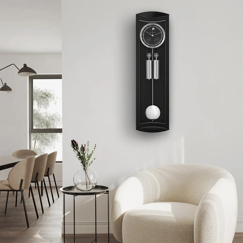 Hermle Mornington II Wall Clock in Black in interior design - Premier Clocks