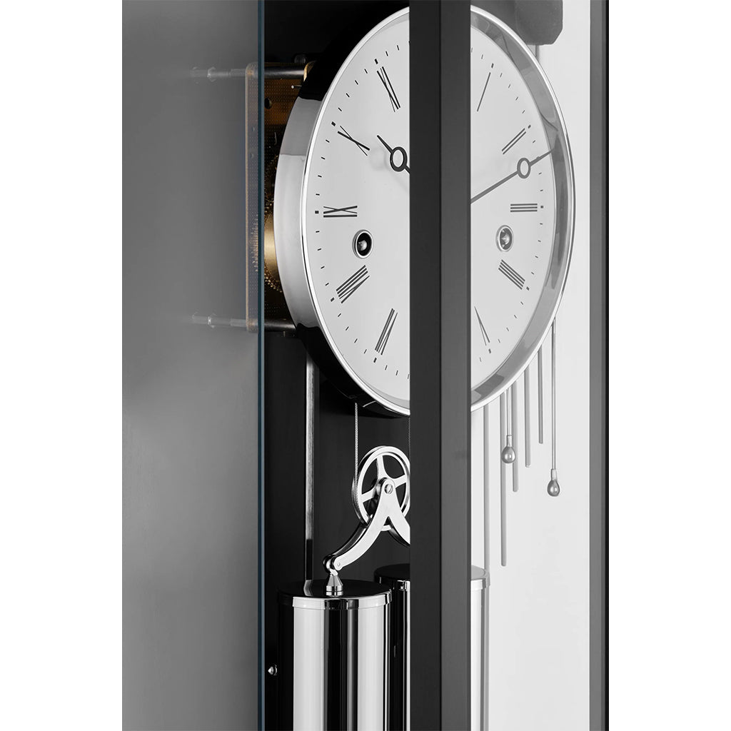 Hermle William Wall Clock in Black side - Premier Clocks