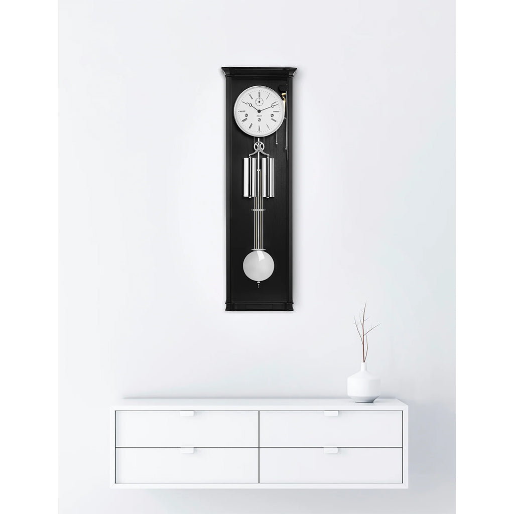 Hermle William Wall Clock in Black in interior decor - Premier Clocks