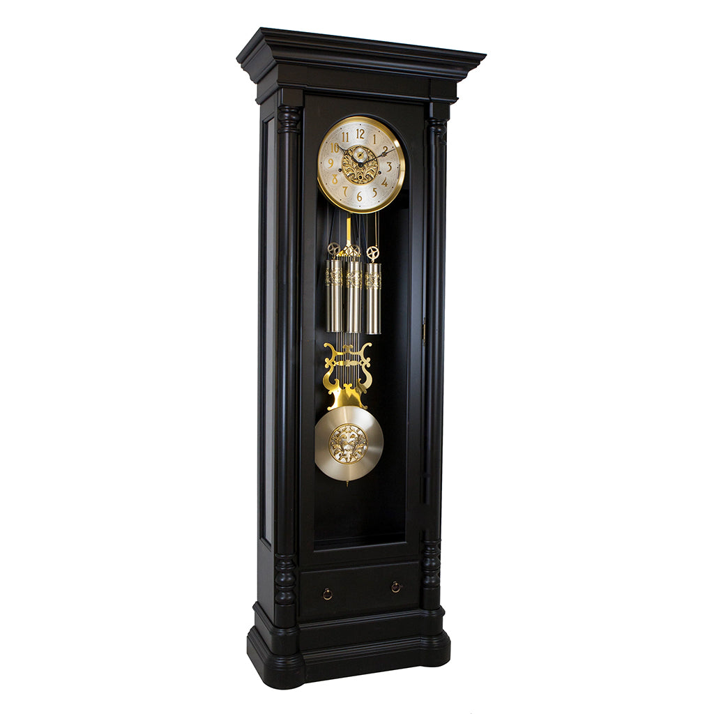 Hermle Nicolette Grandfather Clock in Black - Premier Clocks