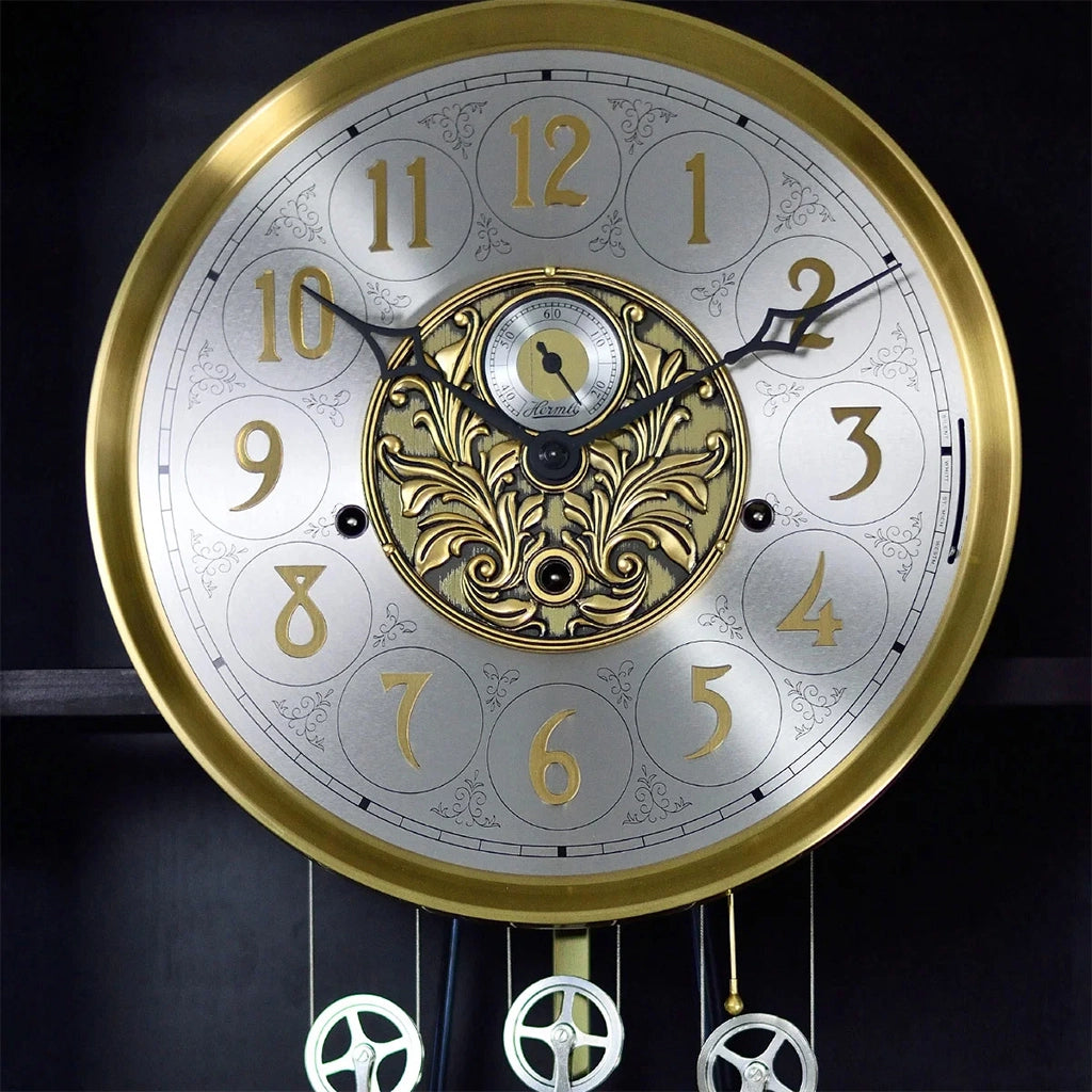 Hermle Nicolette Grandfather Clock in Black dial - Premier Clocks