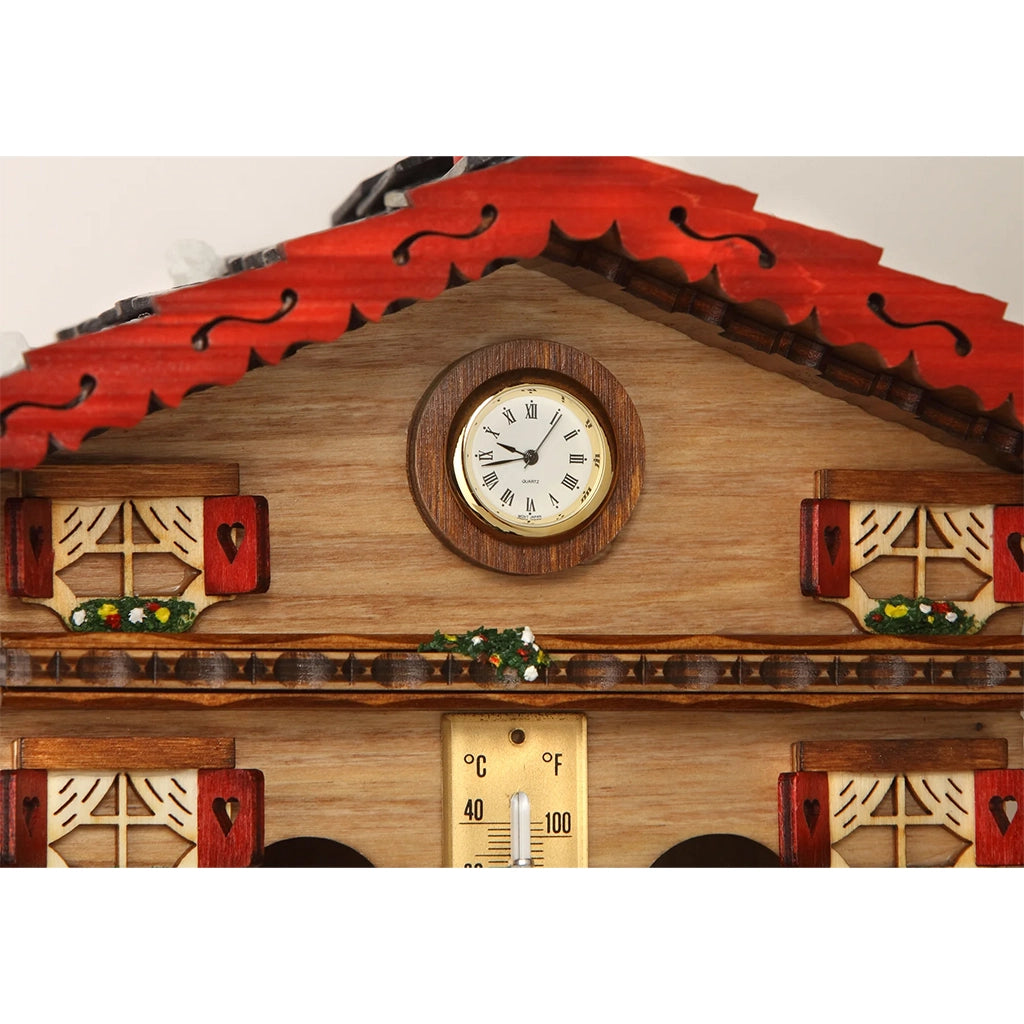 Hermle Nuremberg Table Clock &amp; Weather Station details and quartz movement - Premier Clocks 