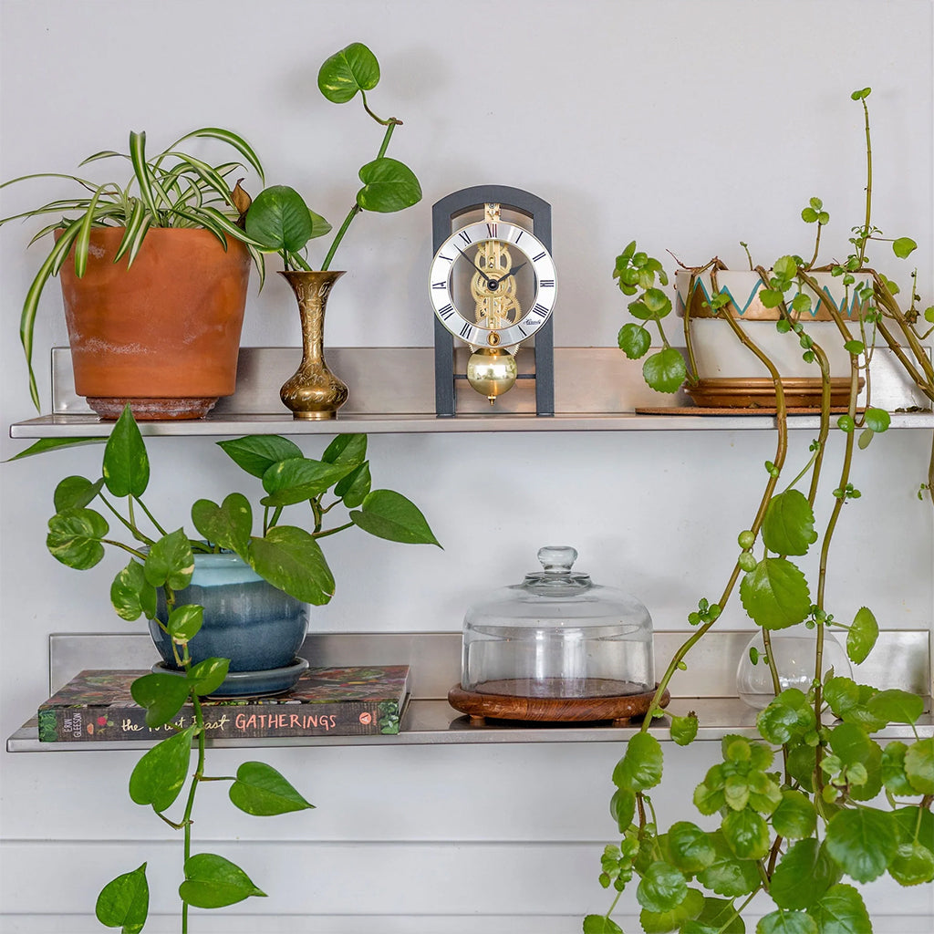 Hermle Patterson Table Clock in Black in interior decor - Premier Clocks